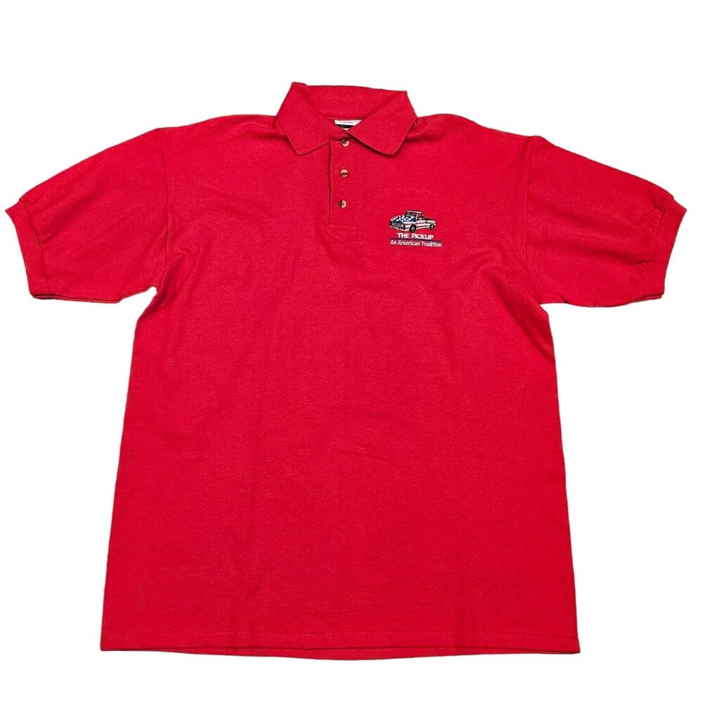 The Pickup on Anvil Cotton Deluxe Short Sleeve Men's Polo Size Large Shirt